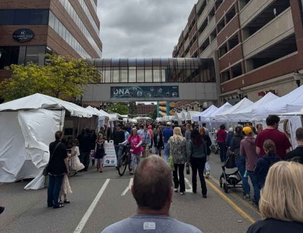 A crowded East Lansing Art Festival