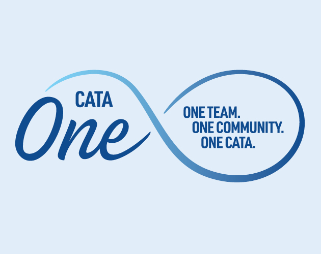 CATA One Logo features text that says One team, One Community, One CATA