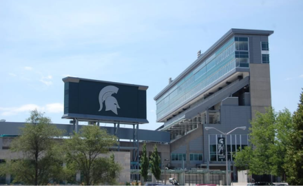 The outside of Spartan Stadium