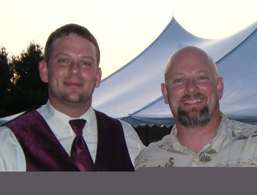 Jason (left) with brother Jeremy (right).