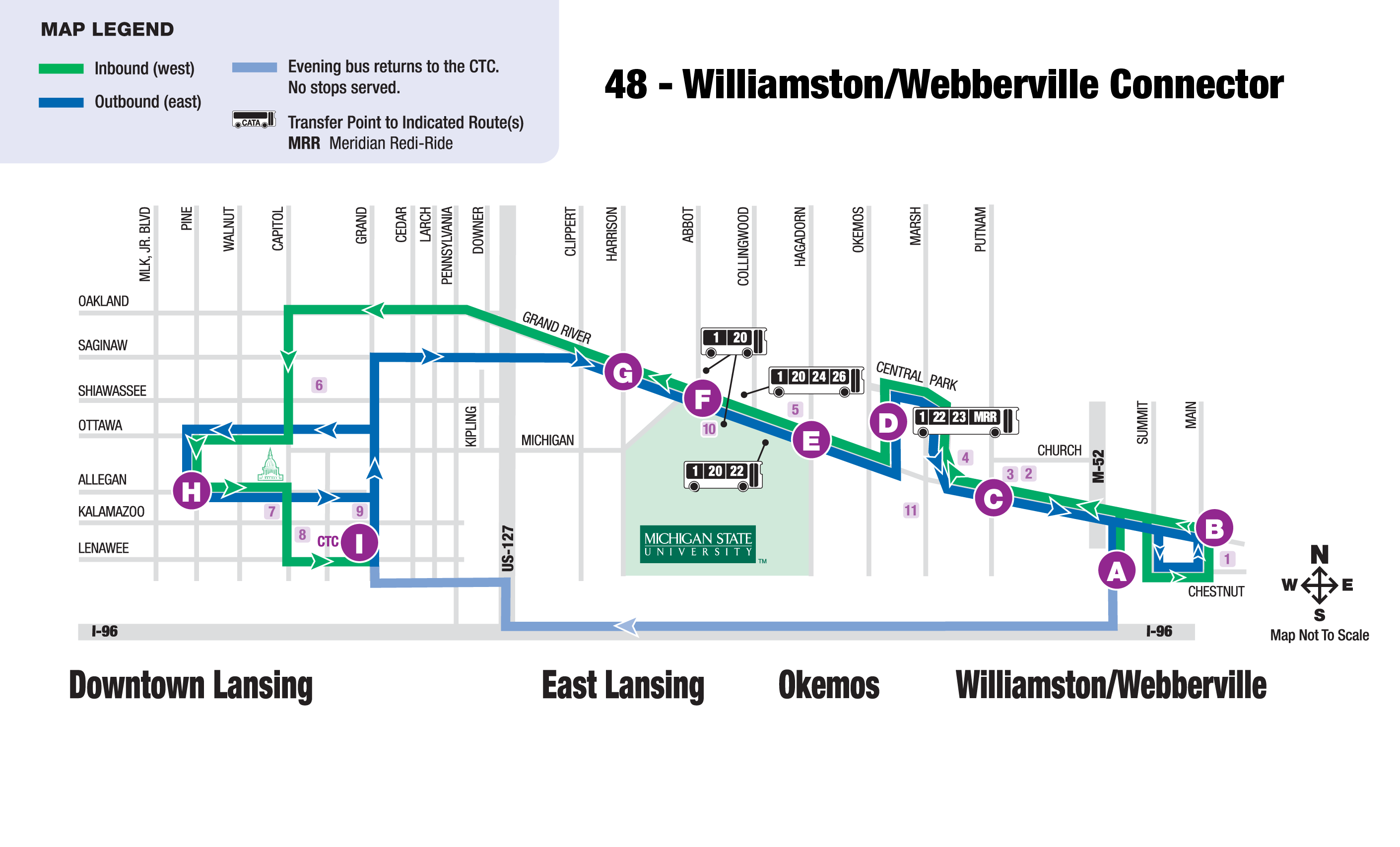 48 Williamston Webberville Connector map