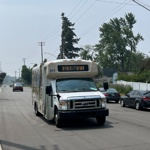 CATA spec-tran bus driving on the road