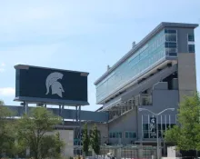 The outside of Spartan Stadium