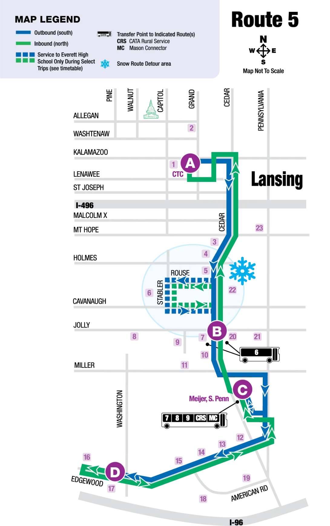 Route 5 map